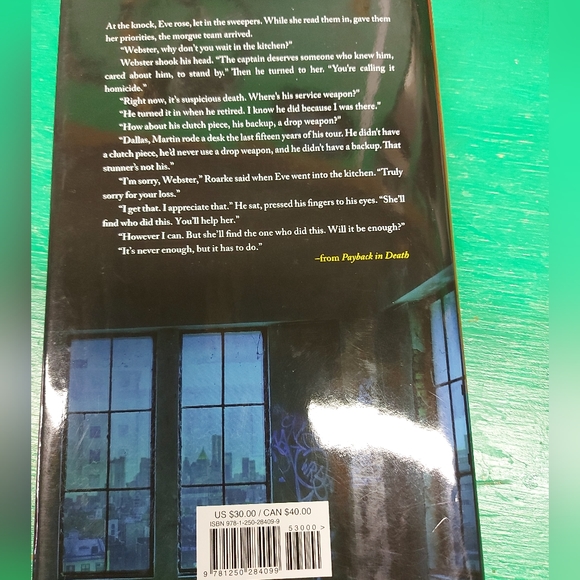 J.D. Robb Payback In Death Hardcover Book 2023 - Picture 3 of 3